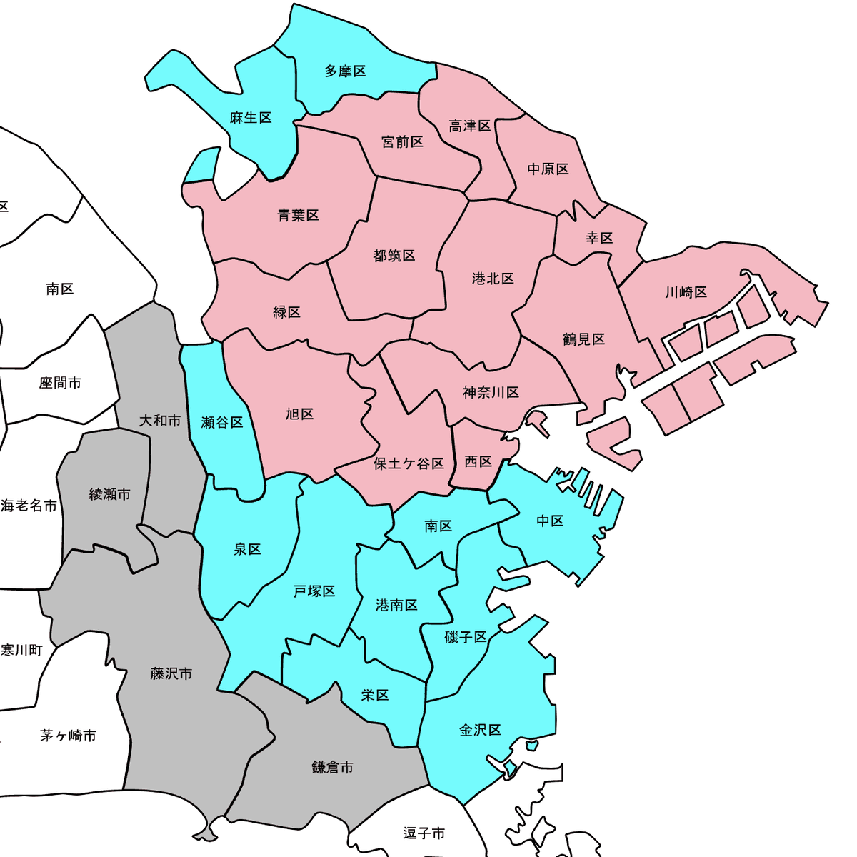 神奈川県対応エリアマップ