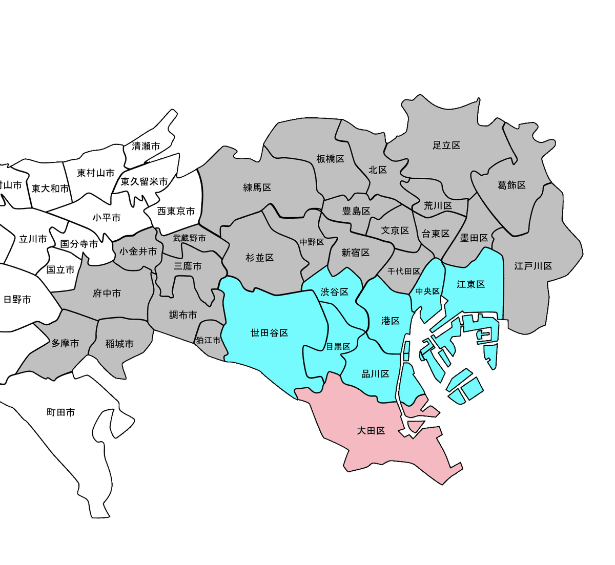 東京都対応エリアマップ